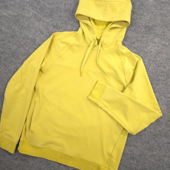 Lululemon City Sweat Hoodie Mens M Yellow Performance Outdoor Gym Hike Pullover - Picture 1 of 14